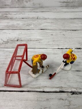 Dept 56 Village Animated "Hockey Player" AS IS pieces only as shown in picture
